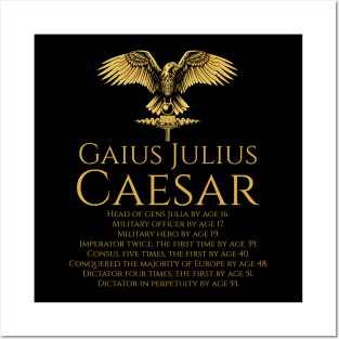 Julius Caesar Accomplishments - Ancient Roman History - SPQR Posters and Art